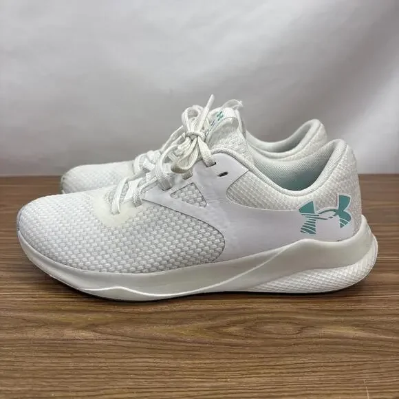 Under Armour Charged Aurora 2 White Radial Turquoise Women's Size 8 - Picture 1 of 13